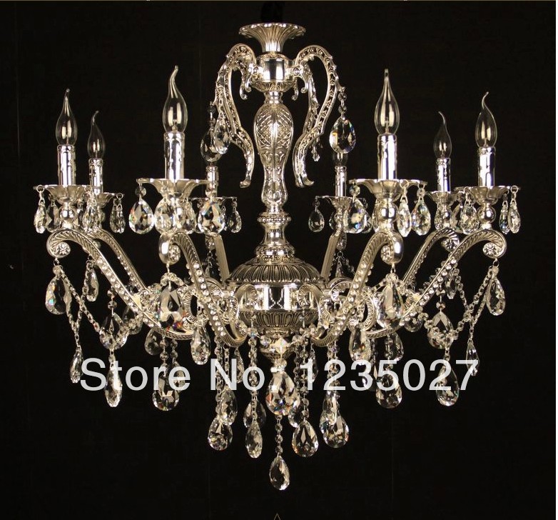 ew style european golden crystal chandelier lighting fixture, crystal pendant lamp fast md8858-l8 d850mm h800mm