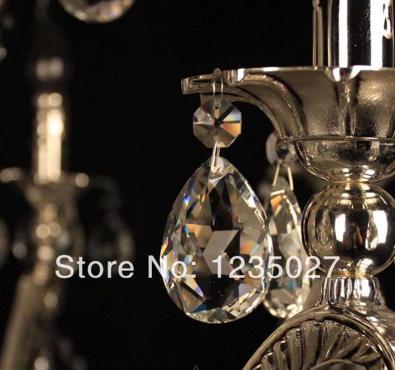 ew style european golden crystal chandelier lighting fixture, crystal pendant lamp fast md8858-l8 d850mm h800mm