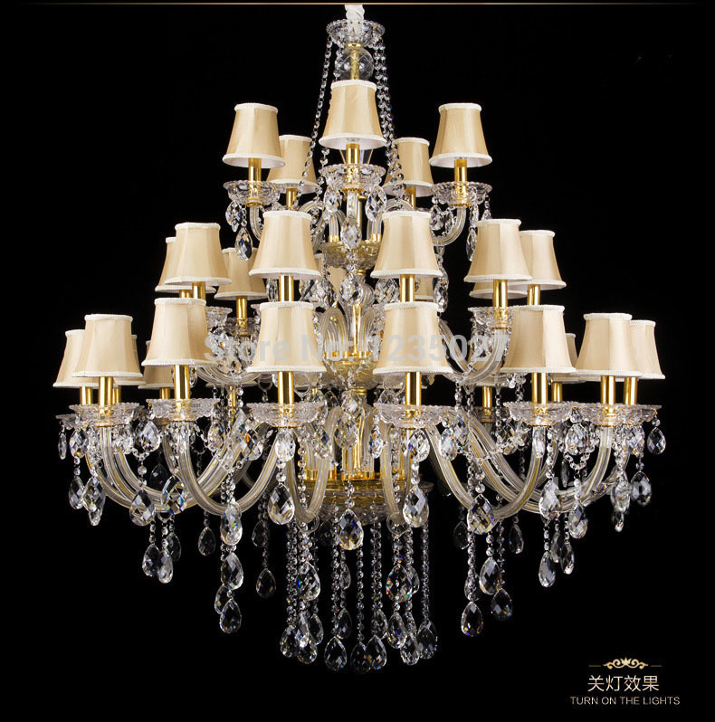 factory direct selling el clear candle crystal light chandelier k9 crystal d1200mm h1300mm candle lamp