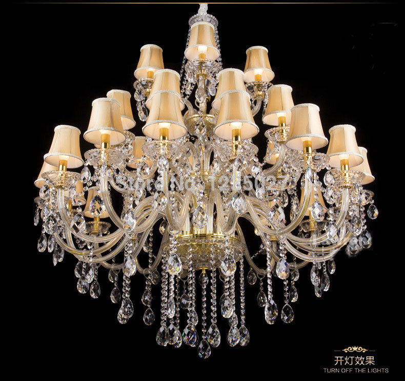 factory direct selling el clear candle crystal light chandelier k9 crystal d1200mm h1300mm candle lamp