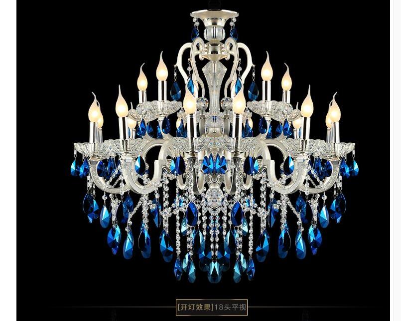 factory direct selling modern dark blue crystal pendant lamp ceiling lamp chandelier dining room lighting led bulbs included