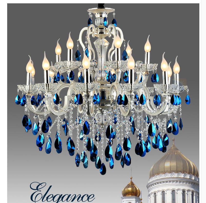 factory direct selling modern dark blue crystal pendant lamp ceiling lamp chandelier dining room lighting led bulbs included