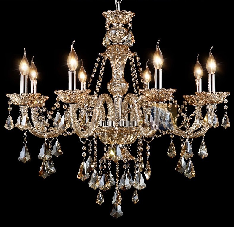 factory modern crystal chandelier traditional glass arm crystal chandelier 8lights crystal chandelier champagne finishing