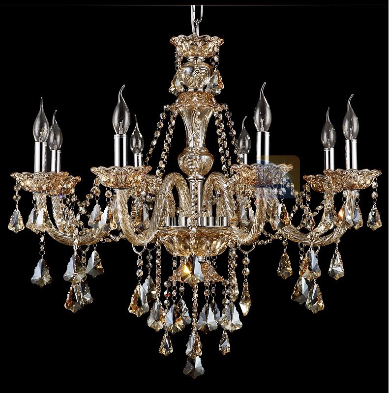 factory modern crystal chandelier traditional glass arm crystal chandelier 8lights crystal chandelier champagne finishing