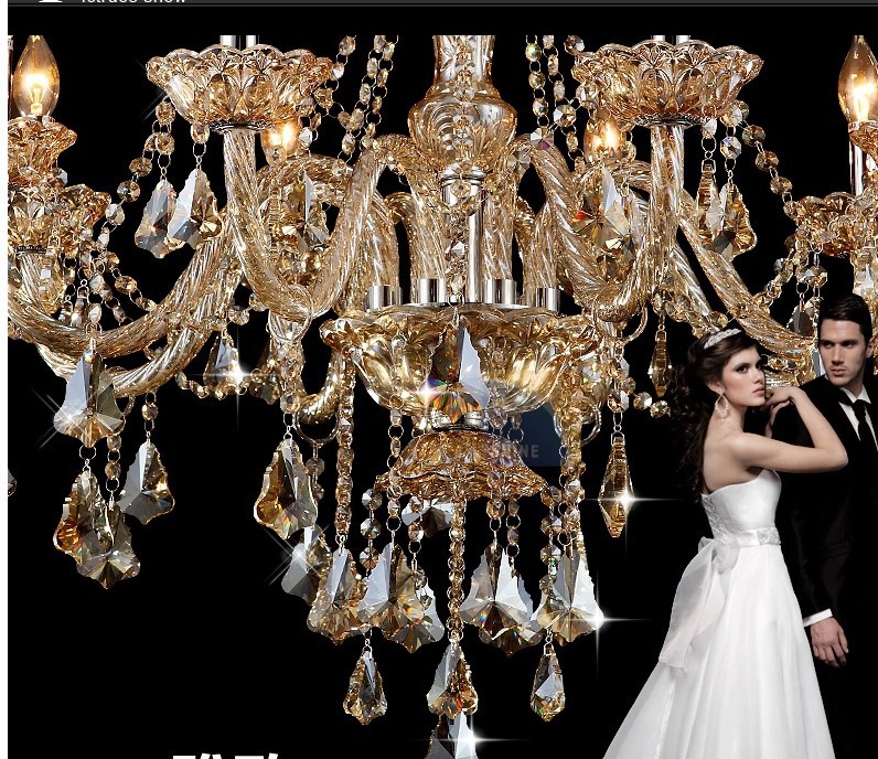 factory modern crystal chandelier traditional glass arm crystal chandelier 8lights crystal chandelier champagne finishing