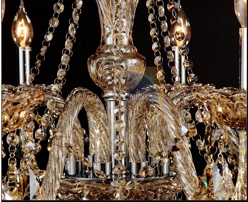 factory modern crystal chandelier traditional glass arm crystal chandelier 8lights crystal chandelier champagne finishing