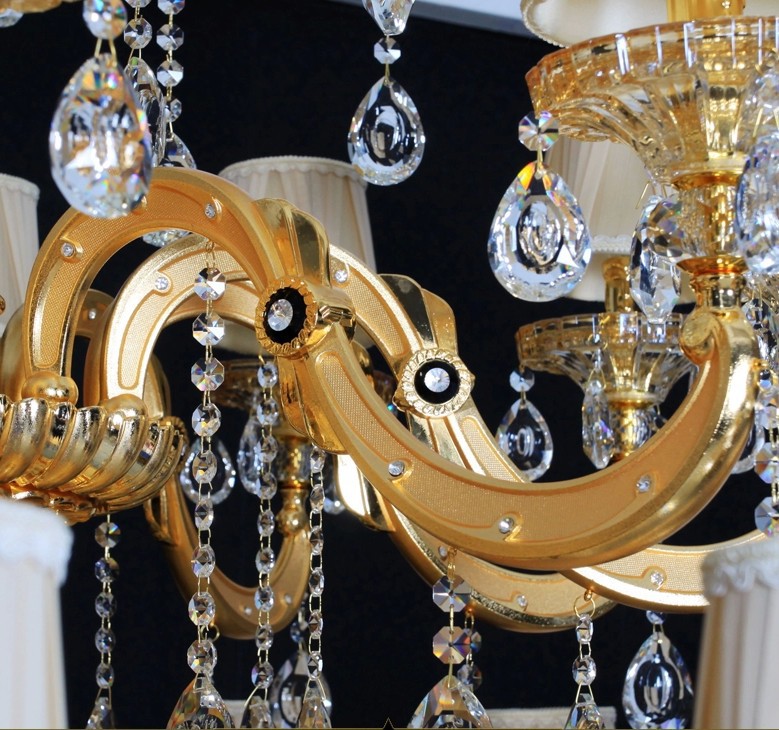 fast 2014 newest arrival el golden crystal chandelier lamp with 40 metal arms sy4026/40l d1500mm h2800mm