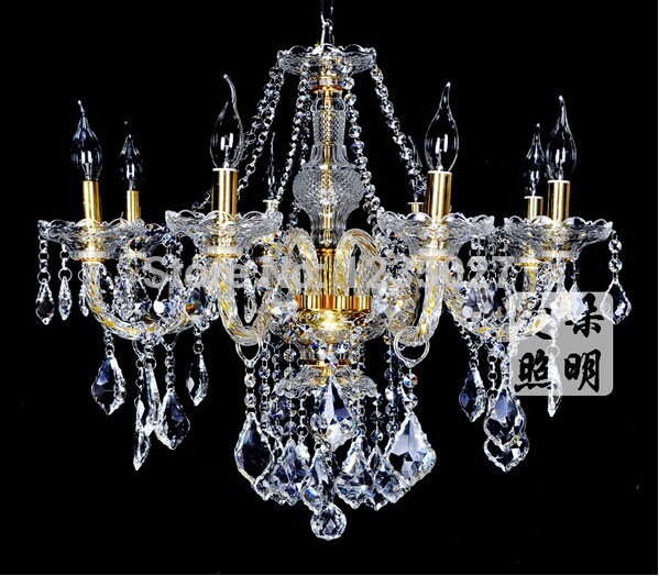 fast 8 bulbs european candle modern crystal chandelier ceiling bedroom living room el decor light fixture e14 lamp