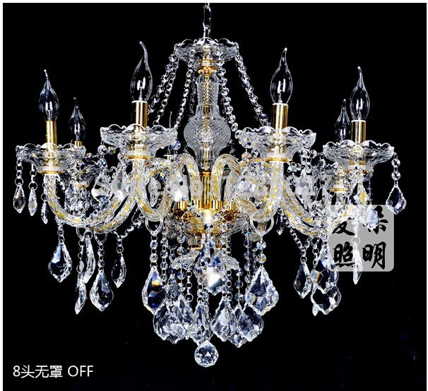 fast 8 bulbs european candle modern crystal chandelier ceiling bedroom living room el decor light fixture e14 lamp