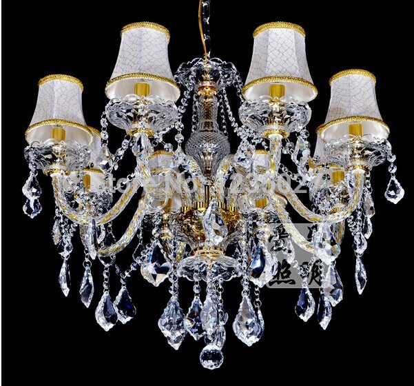 fast 8 bulbs european candle modern crystal chandelier ceiling bedroom living room el decor light fixture e14 lamp