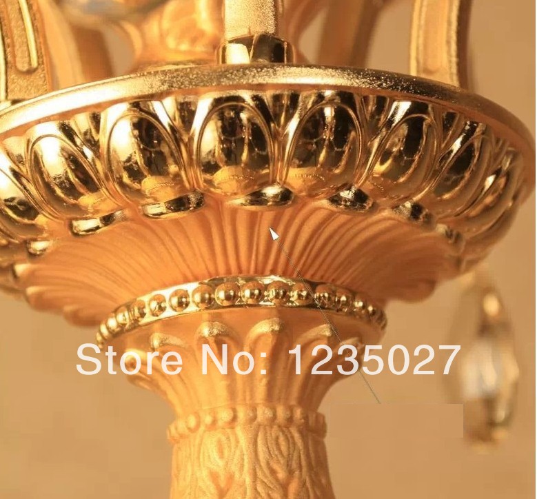 fast classic golden crystal pendant lamp, crystal light, lighting fixture with crystals sy4017/6l d680mm h650mm