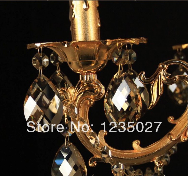 fast classic metal crystal chandelier golden color silver crystal chandelier pendant lamp sy4015/5l