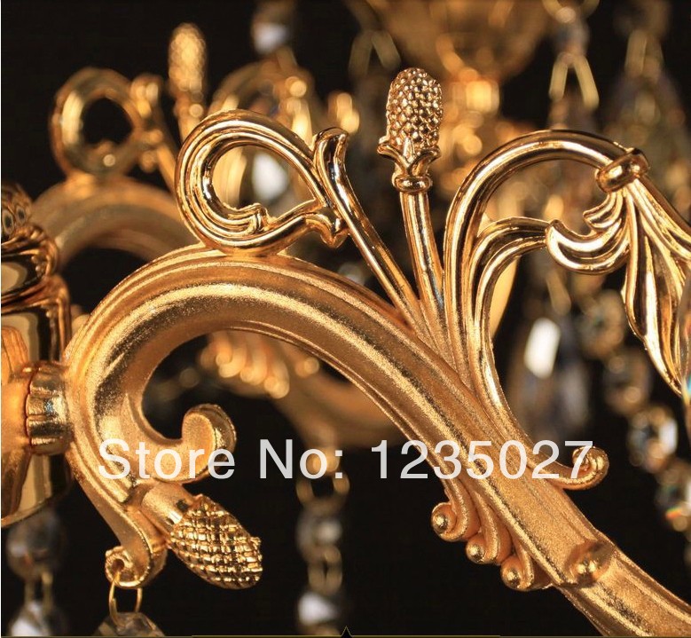 fast classic metal crystal chandelier golden color silver crystal chandelier pendant lamp sy4015/5l