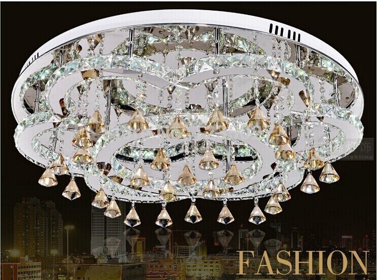 floral diamond led chandelier crystal lamp / light / lighting fixture modern led circle light d700mm h160mm fast