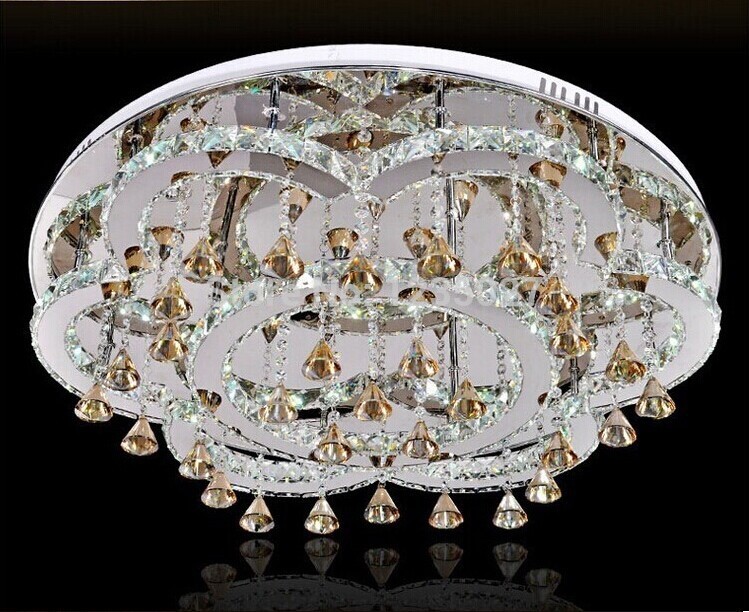 floral diamond led chandelier crystal lamp / light / lighting fixture modern led circle light d700mm h160mm fast