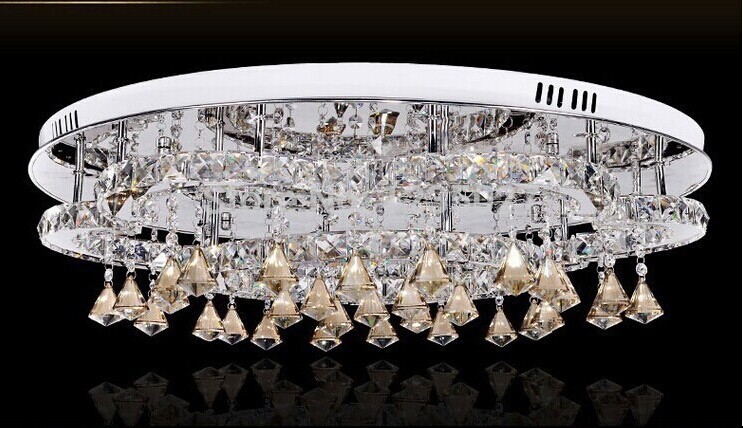 floral diamond led chandelier crystal lamp / light / lighting fixture modern led circle light d700mm h160mm fast