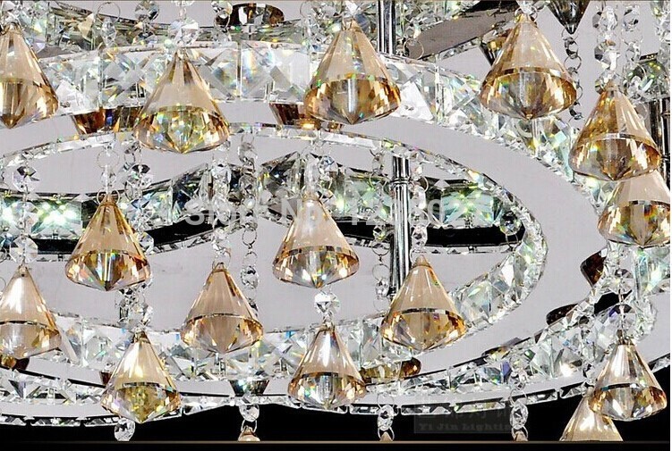 floral diamond led chandelier crystal lamp / light / lighting fixture modern led circle light d700mm h160mm fast