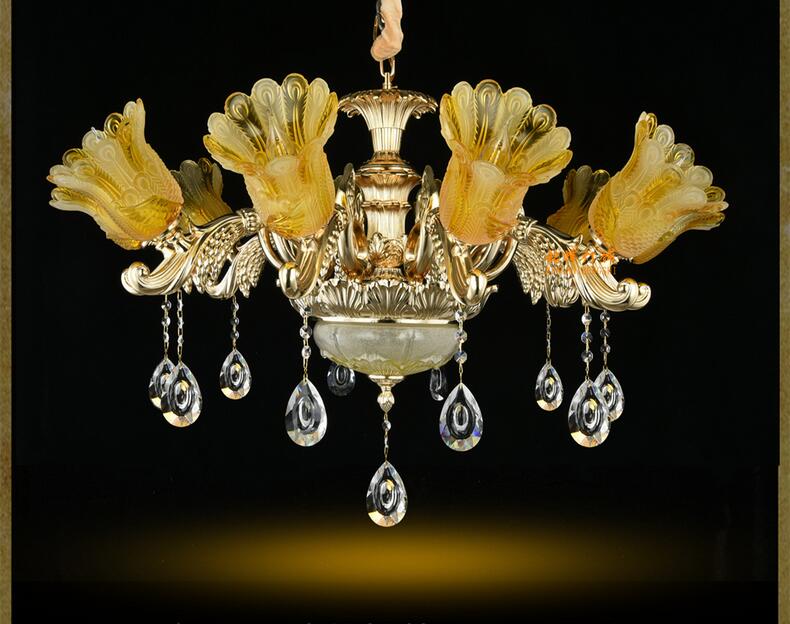 gold zinc alloy simulated jade led crystal chandeliers lighting fixtures cristal chandeliers ac guaranteed