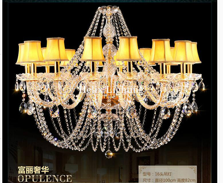 golden clear k9 crystal chandelier lustre chandelier lustres de cristal chandelier lighting led ac guaranteed