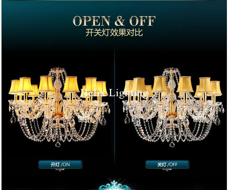 golden clear k9 crystal chandelier lustre chandelier lustres de cristal chandelier lighting led ac guaranteed