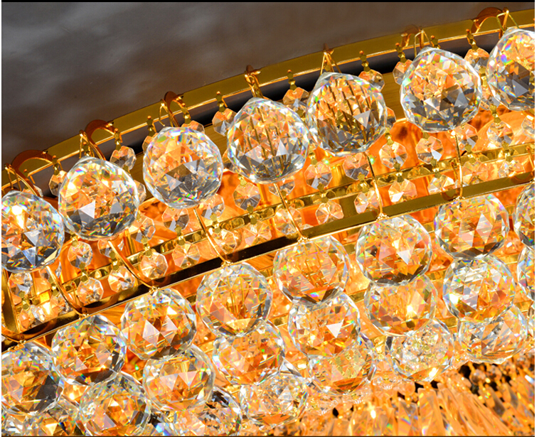 golden diamond design crystal ceiling light fixture modern lustre crystal light fitting home deco cristal lamp