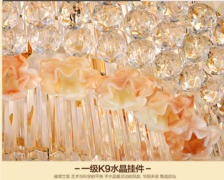 golden round crystal ceiling lamp led lustres de cristal chandelier lighting for foyer lamparas de techo home