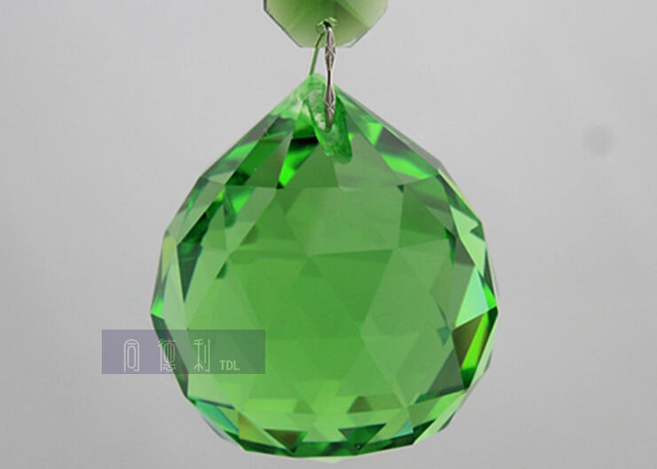 k9 20pcs 30mm chandelier crystal ball prism suncatcher feng shui pendant green color