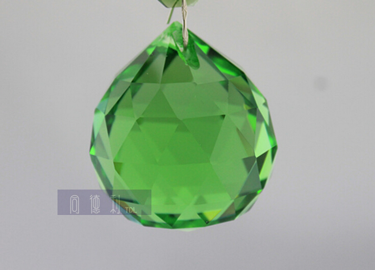 k9 20pcs 30mm chandelier crystal ball prism suncatcher feng shui pendant green color