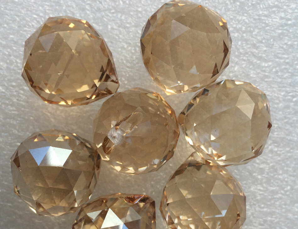 k9 champagne 40pcs/lot ,40mm crystal faceted ball crystal glass chandelier ball for chandelier pendant parts