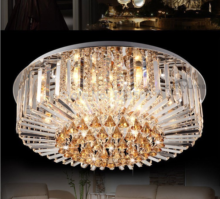 k9 crystals modern crystal ceiling light fixture d600mm glass ceiling lamp with k9 crystals sy4050/6l d600mm