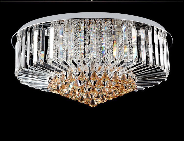 k9 crystals modern crystal ceiling light fixture d600mm glass ceiling lamp with k9 crystals sy4050/6l d600mm