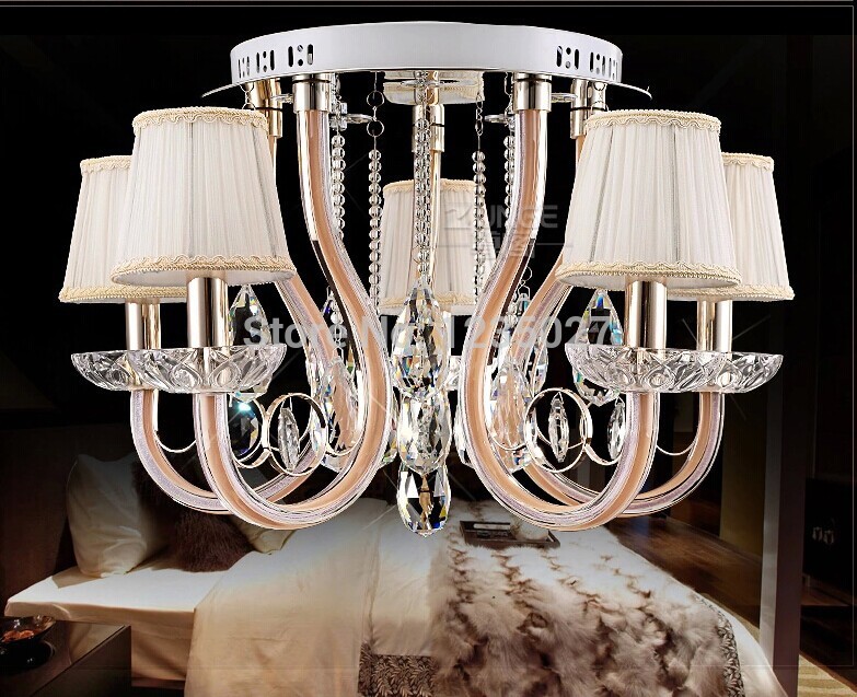 l luxury k9 crystal lamp led light ceiling lamps living room and bedroom circle lamps remote control