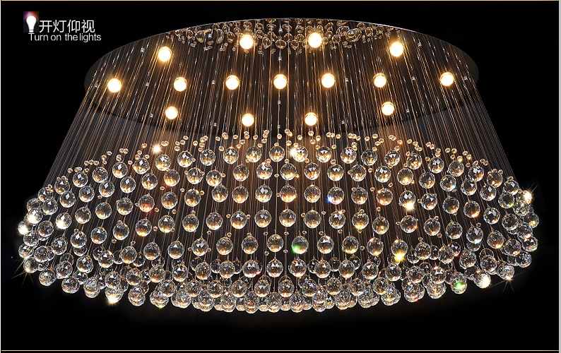 l1500mm w50mm modern k9 crystal ball style pendant lamp crystal chandelier led clear crystal pendant lamps ac guaranteed