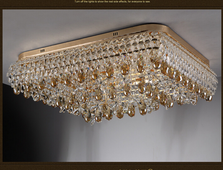 l80cm w65cm led crystal ceiling lamp k9 modern crystal lamp luxury crystal ceiling lamp e14 ac guaranteed