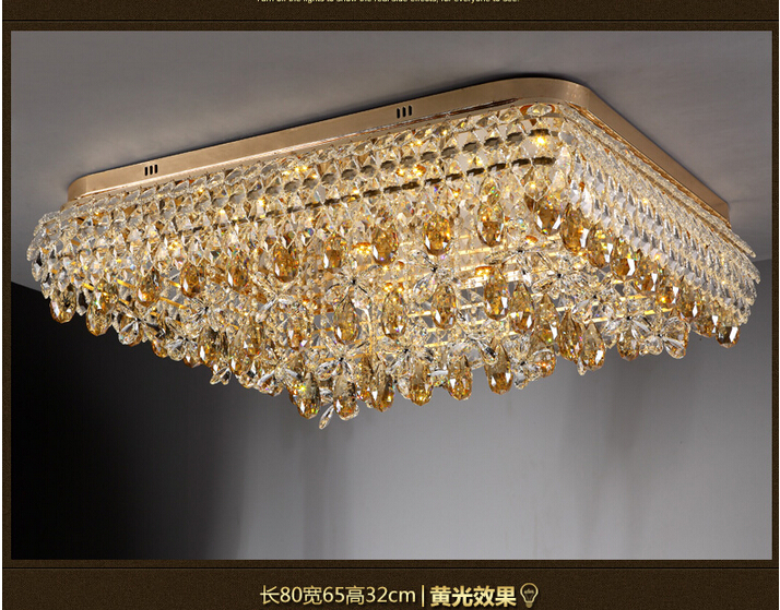 l80cm w65cm led crystal ceiling lamp k9 modern crystal lamp luxury crystal ceiling lamp e14 ac guaranteed