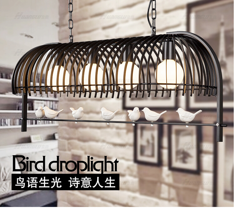 l98cm w35cm newly bird pendant lamp bedroom coffee bar hanglamp nordic pendant light fixtures for restaurants led e27*4 led