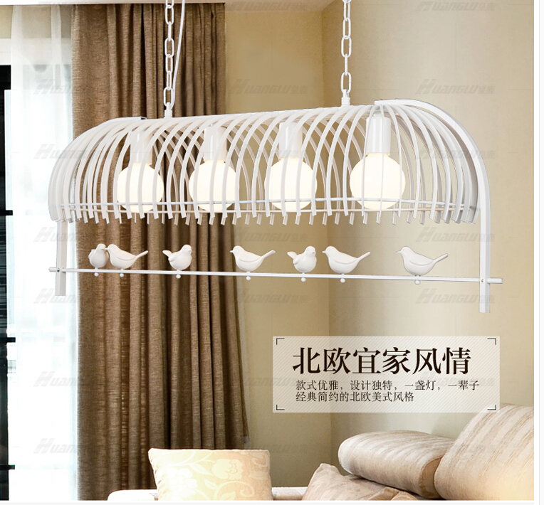 l98cm w35cm newly bird pendant lamp bedroom coffee bar hanglamp nordic pendant light fixtures for restaurants led e27*4 led