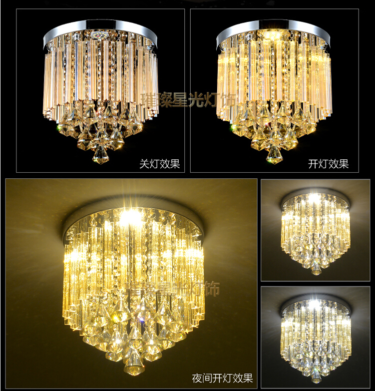 led ceiling lamp ! round k9 crystal chandelier for aisle / hallway / entrance / dining room ceiling lamp lighting