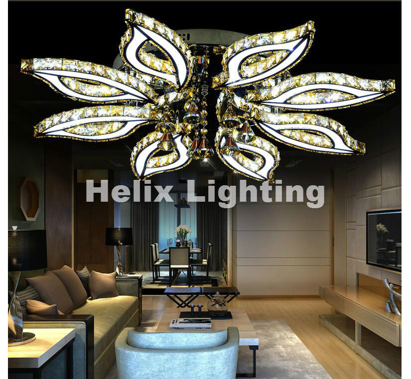 led crystal ceiling lamps led celling lamps luxury modern design crystal lighting for home decoration lighting