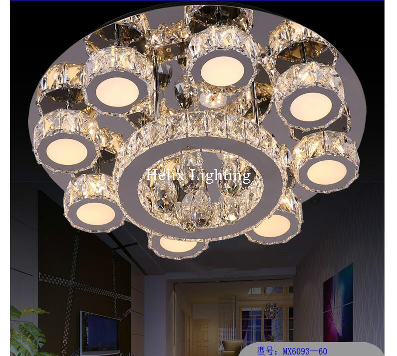 led crystal ceiling light fixture ac ring k9 crystal flush mounted lighting clear crystal led lighting