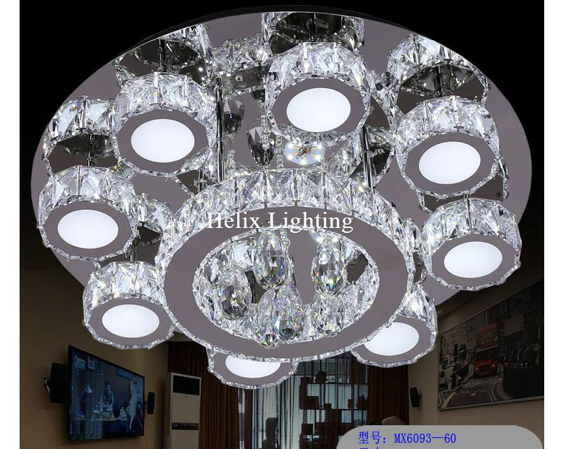 led crystal ceiling light fixture ac ring k9 crystal flush mounted lighting clear crystal led lighting