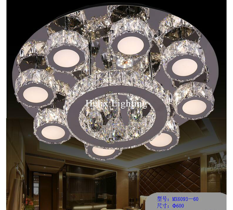 led crystal ceiling light fixture ac ring k9 crystal flush mounted lighting clear crystal led lighting