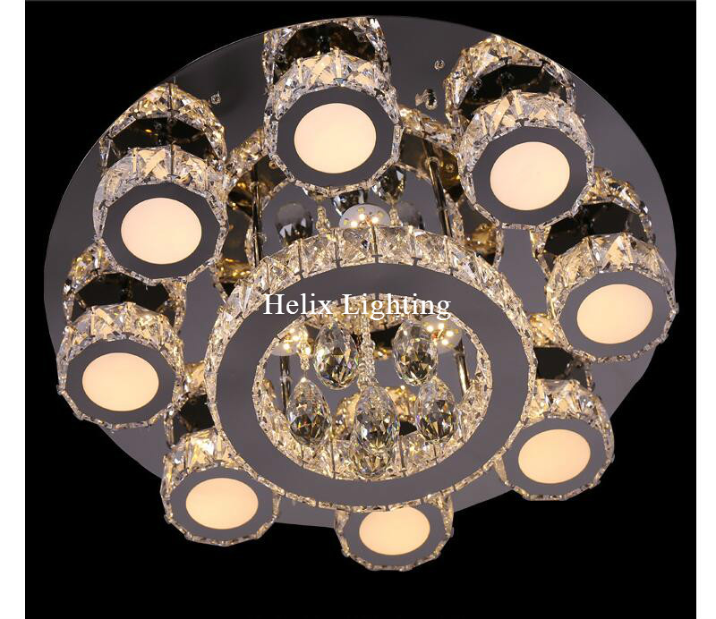 led crystal ceiling light fixture ac ring k9 crystal flush mounted lighting clear crystal led lighting