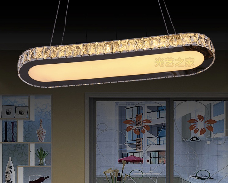 led crystal pendant light 1 ring suspension pendant lamp fast ready in stocks