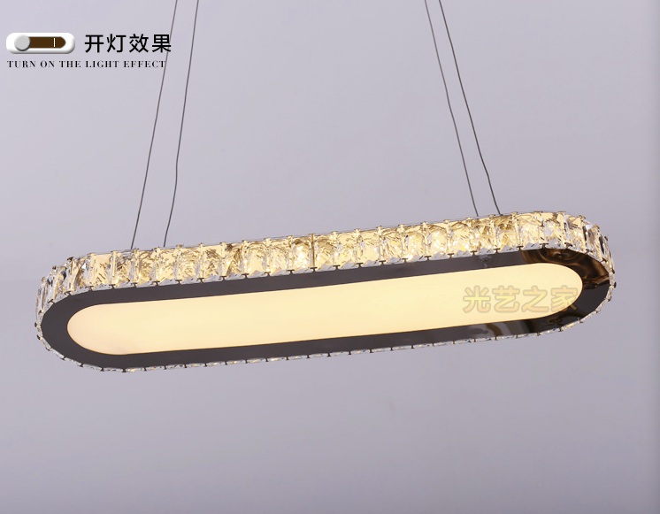 led crystal pendant light 1 ring suspension pendant lamp fast ready in stocks