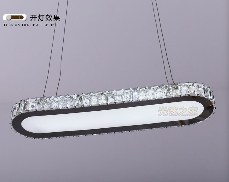 led crystal pendant light 1 ring suspension pendant lamp fast ready in stocks