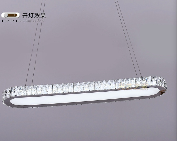 led crystal pendant light 1 ring suspension pendant lamp fast ready in stocks