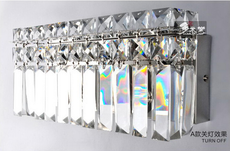 led crystal wall lamp wall sconce bedside living room wall light with k9 clear crystal guaranteed + !