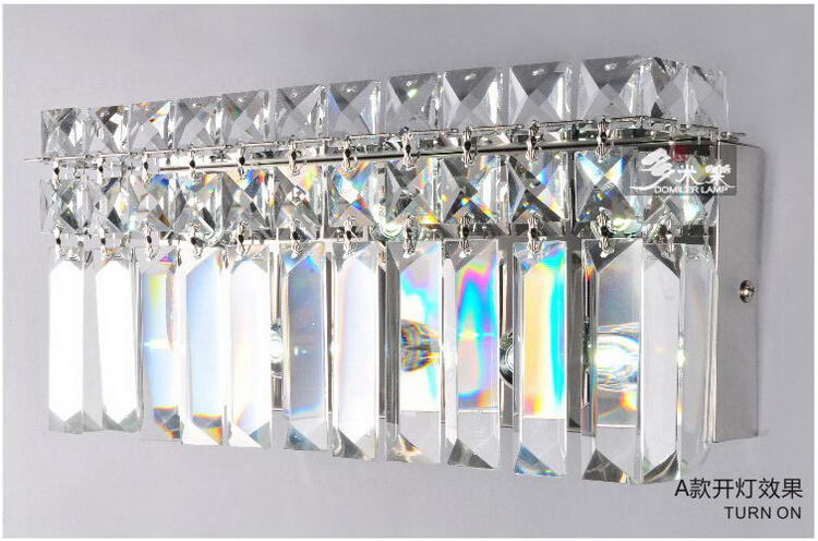 led crystal wall lamp wall sconce bedside living room wall light with k9 clear crystal guaranteed + !