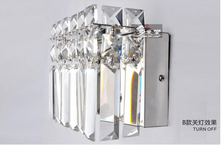 led crystal wall lamp wall sconce bedside living room wall light with k9 clear crystal guaranteed + !